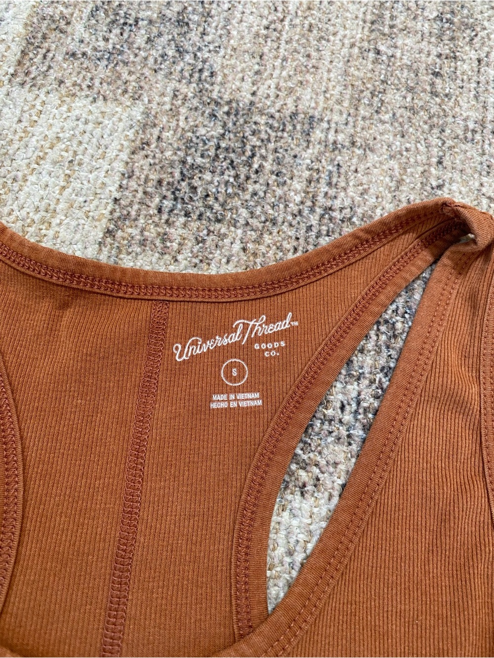 Universal Thread Everyday Racerback Tank Top - Rust Brown - Picture 2 of 4